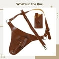 thumbnail image 5 of Leather Gardening Belt, Leather Tool Belt Holster with Detachable Pouch, Garden Tool Apron with Multiple Pockets, Adjustable Waist Belt (46.5 inches), PU Leather Tool Organizer, 5 of 5