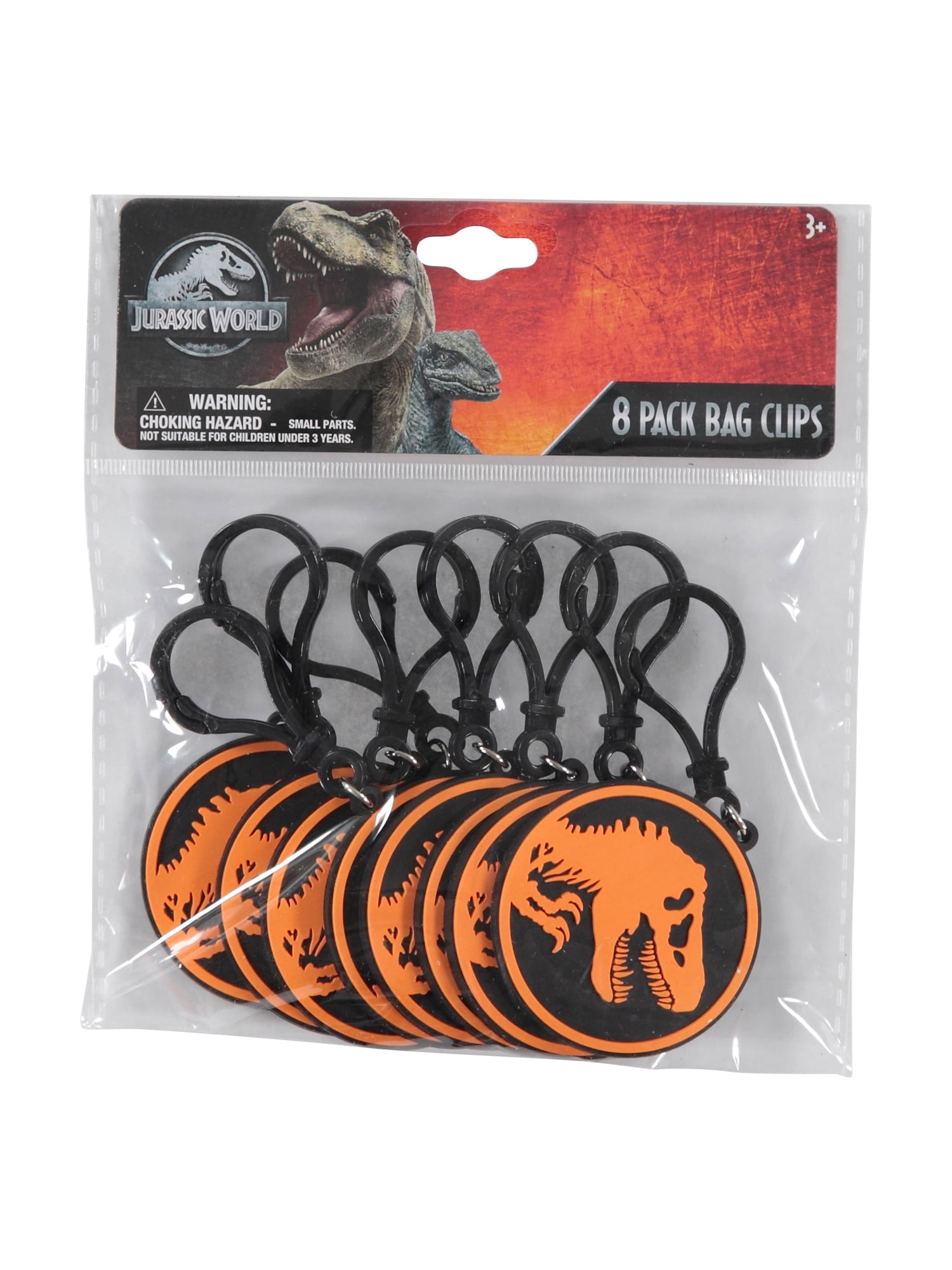 Jurrasic World Rubber Keychains, Party Favor 8 Pack