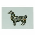 thumbnail image 1 of Llama Cutting Board, Sugar Skull Style Alpaca Animal Skeleton and Colorful Floral Details Day of the Dead, Decorative Tempered Glass Cutting and Serving Board, Small Size, Multicolor, by Ambesonne, 1 of 1