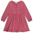 thumbnail image 5 of BTween Girls Long Sleeve Dresses, 3 Pack Soft Cotton Casual Dresses for Kids Mauve, Size 4/5, 5 of 5