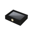 thumbnail image 2 of Minnieouse Caja de presentación de joyas portátil, organizador de terciopelo, anillo de rejillas múltiples, pendientes, estuche de viaje para joyas, Ropa, zapatos y accesorios Miscelánea Negro Minnieouse AP016013-03, 2 of 6