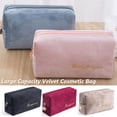 thumbnail image 5 of Portable Women Large Capacity Wash Handbags Soft Travel Lipstick Bags Velvet Cosmetic Bag Beauty Case Makeup Bag KHAKI, 5 of 8