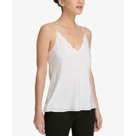 DKNY Womens Scalloped V Neck Camisole Size 2XL