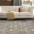 thumbnail image 3 of GlowSol 9' x 12' Large Vintage Medallion Area Rugs Washable Floral Rug Soft Low Pile Non-Slip Area Rugs for Living Room Bedroom, Brown, 3 of 6
