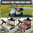 thumbnail image 5 of FUIALDOLG Brown Golf Seat Covers for Cart Universal Fit Club Car Precedent Tropical Flower Palm Leaves Print Breathable Golf Cart Bench Seat Covers Washable Fashion Accessories, 5 of 8