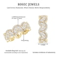 thumbnail image 5 of Rosec Jewels Statement Wedding Band Ring - Certified Lab Created Diamond Eternity Ring (EF-VS Grade), 18K Yellow Gold, US 9.50, 5 of 8