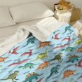 thumbnail image 3 of Cute Dinosaur Cartoon Pattern Soft Sherpa Fleece Throw Blanket, Warm Cozy Plush Blanket for Sofa Bed Couch, All Season, 40"x50", 3 of 5