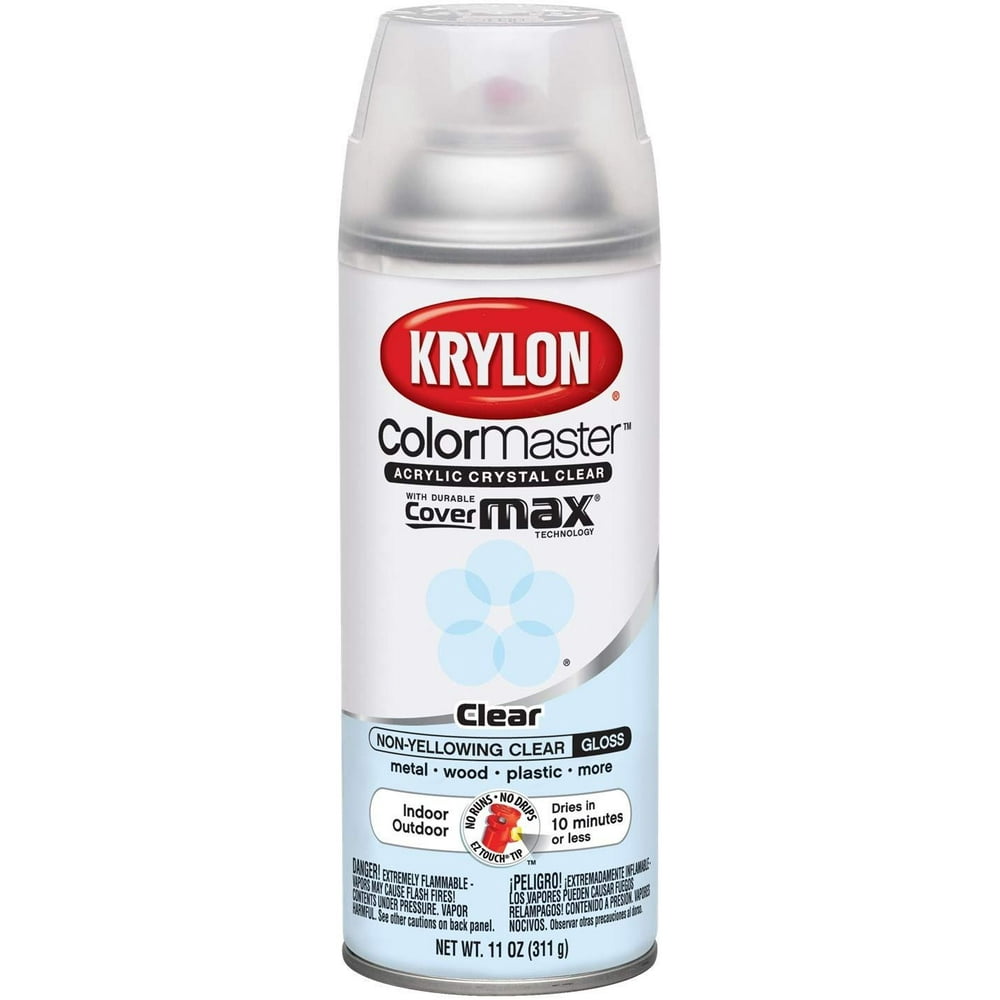 Krylon K05130107 ColorMaster Acrylic Crystal Clear, Gloss, Clear, 11 oz