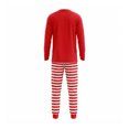 thumbnail image 6 of Fgnfyis Matching Family Outfits Santa Reindeer Print Red Striped Long Sleeve Soft 2 Piece Pajamas Set Tops Pants Sleepwear, 6 of 8