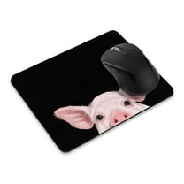 WIRESTER 8.66x7.08 in Rectangle Mouse Pad with Non-Slip Rubber Base for Computers, Laptop, Office & Home - Animal Baby Pig With Feets Out