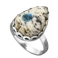thumbnail image 3 of Natural K2 Blue Azurite In Quartz 925 Sterling Silver Ring s.7.5 Jewelry R-1428 SDR246955, 3 of 5