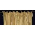 thumbnail image 4 of Tie Top Sheer Sari Curtains 80" W X 96" L matching tiebacks- Handcrafted Gold Indian Drapes Unlined for light & airy ambience Perfect for Living/Bedroom/Dining Room Sold in Pairs, 4 of 6