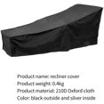 thumbnail image 4 of Housse de Chaise Longue de Patio en Tissu Oxford 210D Protection contre la Poussière pour Balcon Extérieur, 4 of 7