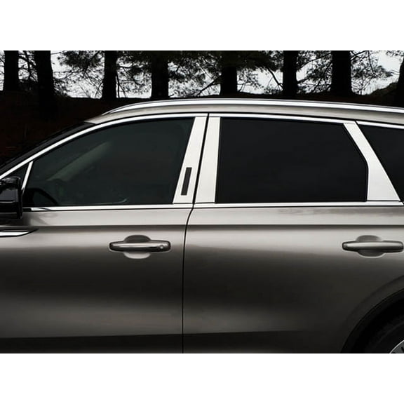 Stainless Steel Pillar Trim 8Pc Fits 2020 Lincoln Corsair PP60612 QAA