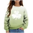 thumbnail image 2 of St.Patrick's Day Agkizg Toddler Baby Girls Summer Tops, Long Sleeve T-shirt for Kids, Toddler Girls Casual Pullover Blouse Tee Children Green Printing Crewneck T Shirts, Sizes 1-2 Years, 2 of 6