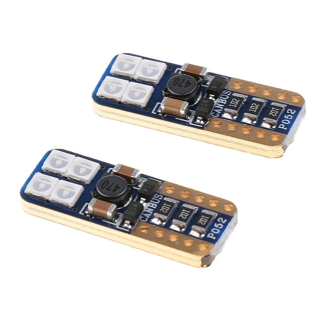 1 par de luces LED T10 para tablero de instrumentos de vehículos, duraderas y compactas. Azul