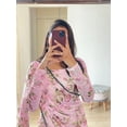 thumbnail image 2 of Sidhidata Women's Georgette Digital Printed Ready To Wear one Minute Saree With Unstitched Blouse Piece (X Pink), 2 of 2