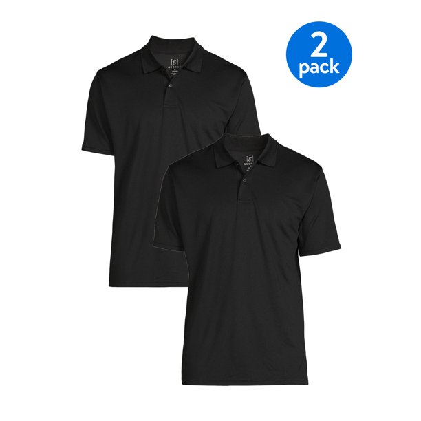 Men's Short Sleeve Performance Polo Shirt, 2Pack