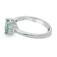 thumbnail image 3 of BERRICLE Sterling Silver Solitaire Rings Green Pear Cut Cubic Zirconia CZ Promise Ring for Women, Rhodium Plated 0.8 Carat Size 4, 3 of 8