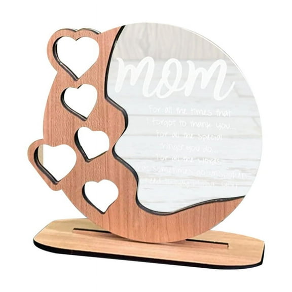 Mother Wooden Mini Heart Plaque Mother'S Day Gifts for Mom on Her Birthday Personalized Decoration B