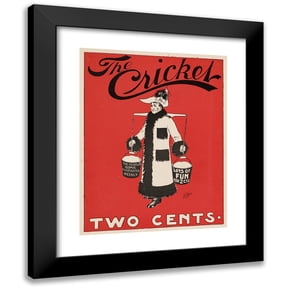 Rudolph Dirks 15x18 Black Modern Framed Museum Art Print Titled - The Cricket, Two Cents (ca. 1890-1920)