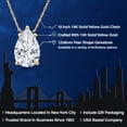 thumbnail image 2 of Gem Stone King 14K Yellow Gold White Moissanite Pendant Necklace for Women | 3.07 Cttw | Gemstone Birthstone | Pear Shape 12X8MM | With 18 inch Chain, 2 of 7