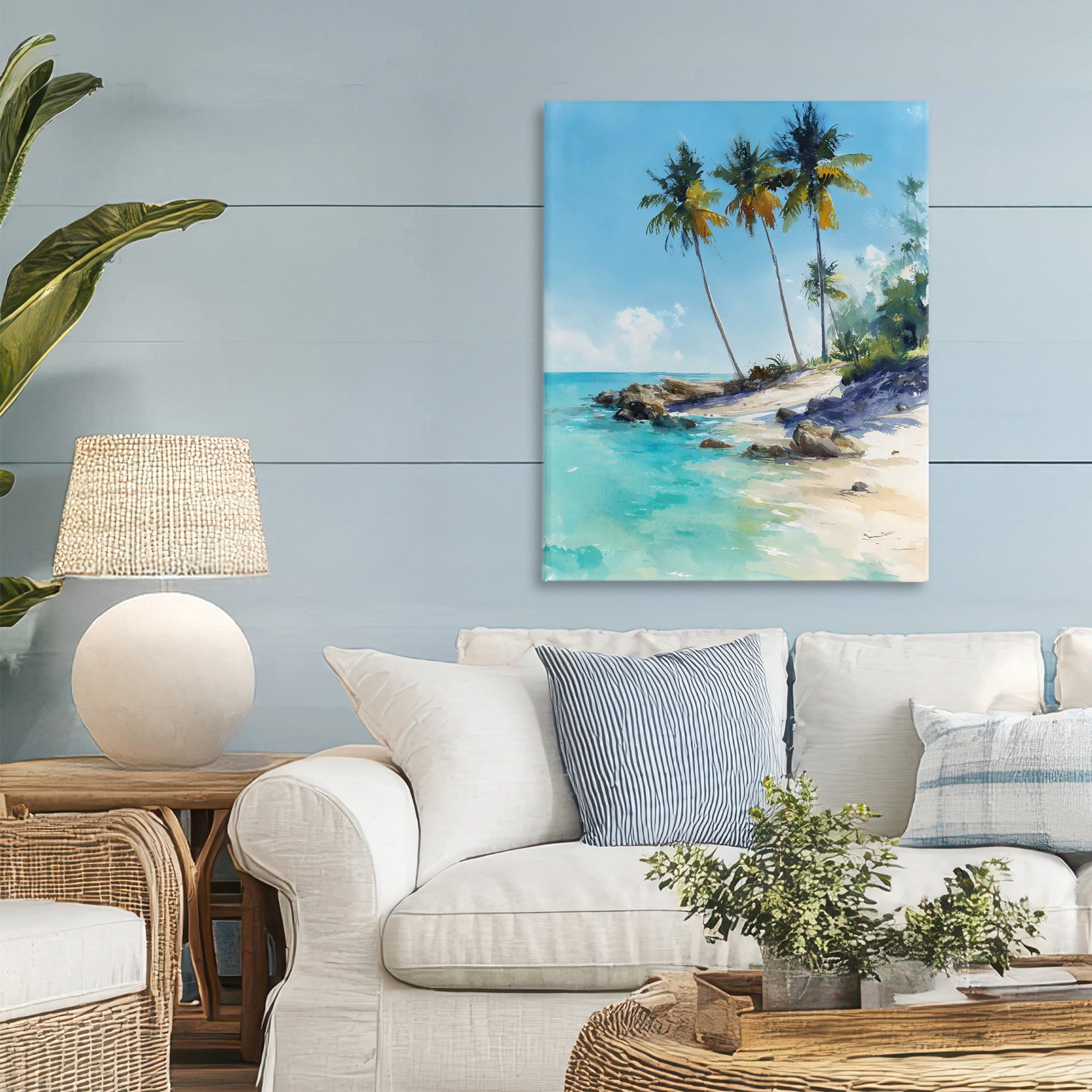 Stupell Industries Rocky Tropical Shore Canvas Wall Art, design by Franklyn Gregory