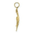 thumbnail image 3 of Auriga Fine Jewelry 10K Yellow Gold Cut-out Angelfish Charm Pendant for Women (L-22.1 mm,W-17.95 mm), 3 of 6