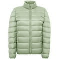 thumbnail image 5 of Black and Friday Clothing Sales Idoravan Women's Quilted Puffer Coat,Women's Puffer Jacket Stand Collar Zip Up Quilted Lightweight Down Coat Winter with Pockets Green L, 5 of 5