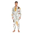 thumbnail image 2 of IAUYY Unisex Adult Onesie Pajamas Ultra-Soft Crystal-Soft Fabric, Halloween Adult Onesie Pajamas Adults,With a Zipper Plus Size Onesie Pajamas, Eight-angled Pine, 2 of 7