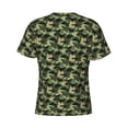 thumbnail image 6 of Vsdgher Camouflage Dinosaur Print Men's Dry Fit Mesh Athletic Shirts Moisture Wicking Tennis T-Shirt Tops, 6 of 9