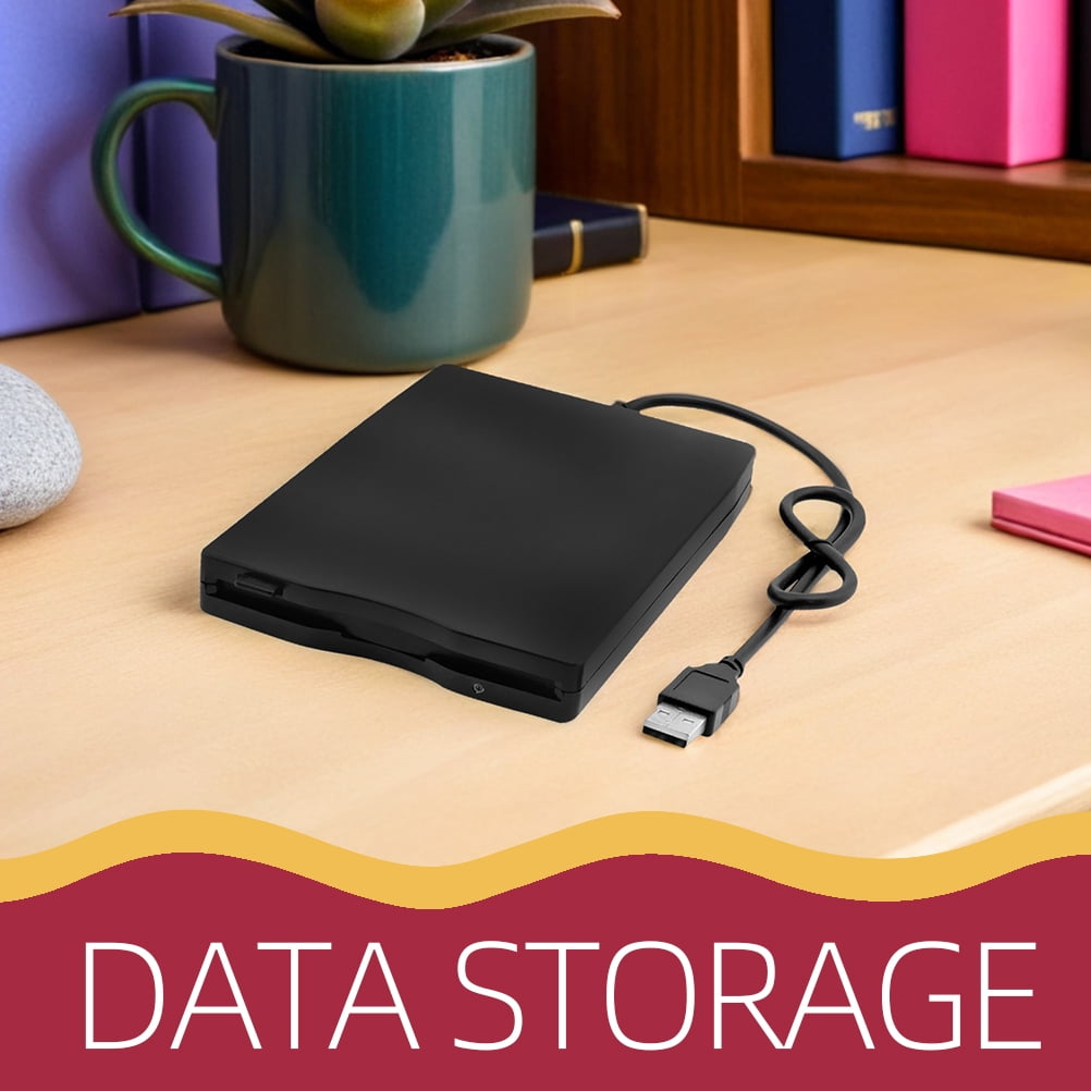 ETEREAUTY External Drive USB 2.0 Floppy Disk Driver Black for Data Transfer 3Pcs