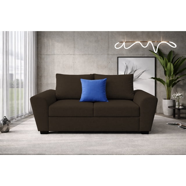 Sofá Love seat El Bazar Store Islandia Lino Chocolate 2 plazas Modular Moderno