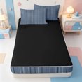 thumbnail image 4 of Erosebridal Line Art Zipper Queen Comforter Set with Fitted Sheet and 2 Pillowcases,Abstract Stripes Zipper Bedding Set,Black Reversible,4 Pieces, 4 of 7