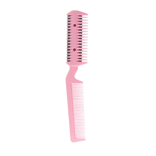 Jumpingount Cortadora de pelo de doble cara, dispositivo de corte de pelo resistente multiusos, suministro de aseo profesional, herramienta de Cuidado del cabello Rosado