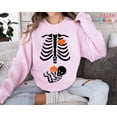 thumbnail image 4 of Halloween Maternity Sweatshirt, Skeleton Pregnancy Announcement, New Mom Hoodie, 4 of 4