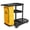 Gray, variant on Dryser Commercial Janitorial Cleaning Cart on Wheels - Black Housekeeping Caddy with Cover, Shelves and Vinyl Bag