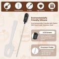 thumbnail image 2 of Duety Candy Spatula Thermometer Digital LCD Spatula Thermometer Instant Read Digital Meat Caddy Thermometer with Silicone Spatula Battery Powered Candy Thermometer with Stainless Steel Probes, 2 of 5