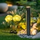 thumbnail image 4 of Outdoor Patio Decoration Lawns Decorative Ambient Lights Ground Lamp Solar Lighted Pole Hydrangea Automatically Lights Up When It Gets Dark, 4 of 6