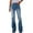 Black, variant on TSADFHJI Womens Skirts Summer Womens Pants Printed Pattern Loose Flared Hem Jeans Stretch Flared Bottoms Xl Green