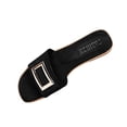 thumbnail image 5 of Eltusu Women Flat Slide Sandals, Slip On Open Toe Casual PU Summer Shoes Black Size 9, 5 of 6