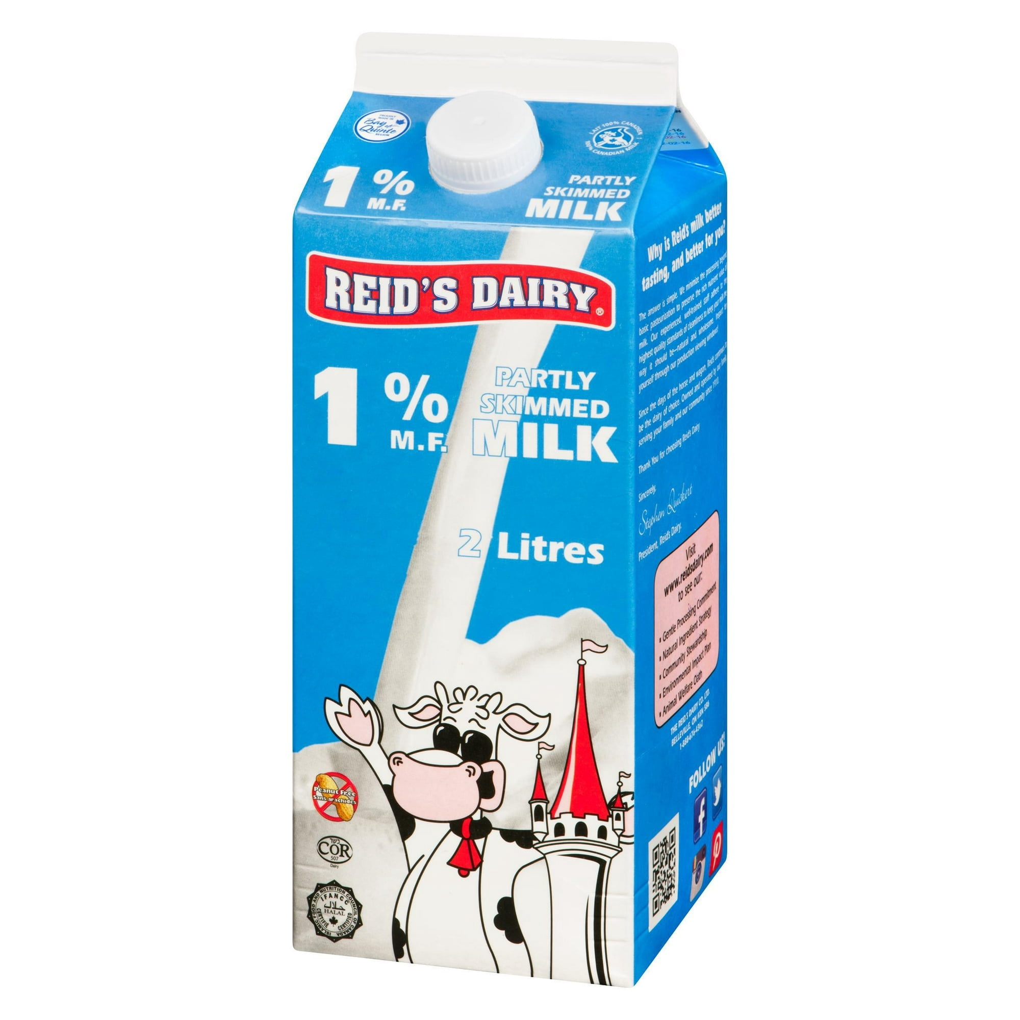 Reid's Dairy 1% M.F. Partly Skimmed Milk