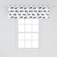 thumbnail image 2 of Ambesonne Animal Window Valance, Star Wild and Funny Animals, 42" x 18", Blue Grey and Charcoal Grey, 2 of 3