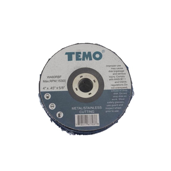 TEMO 25 pc 4 Inch (100 mm) Metal and Stainless Cutting Wheel, 0.045 Inch (1.2 mm) Thickness 5/8 Inch (16 mm) Arbor Gc