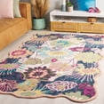 thumbnail image 2 of SAFAVIEH Jardin Jack Floral Area Rug, Navy/Ivory, 6' x 6' Square, 2 of 11