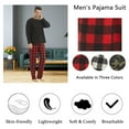 thumbnail image 6 of LANBAOSI Men Fleece Plaid Pajamas Set Comfy Sleepwear 2-piece Size L, 6 of 7
