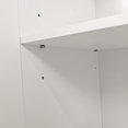 thumbnail image 4 of Modern 4-door Intaglio Cabinet With Adjustable Shelf - White For Everywhere Storage In Solid Pine Legs & Wood Pulls Bedroom, Living Room, Kitchen, 4 of 7