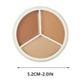 thumbnail image 3 of Kokovifyves Face Makeup Tricolor Concealers with Brush Color Correction Concealer Mini Portable Tricolor Concealer Pot for Mature Light Medium, 3 of 9