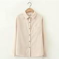 thumbnail image 5 of PIKADINGNIS New Hot Corduroy Shirt for Women Loose Fresh Multicolor Casual Blouse Female Autumn Long Sleeve Button Blusas Tops, 5 of 6
