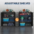 thumbnail image 5 of Fesbos Metal Storage Cabinet with 2 Adjustable Shelves, Black Steel Cabinet with Lockable Doors for Home Office Warehouse Garage, 5 of 9